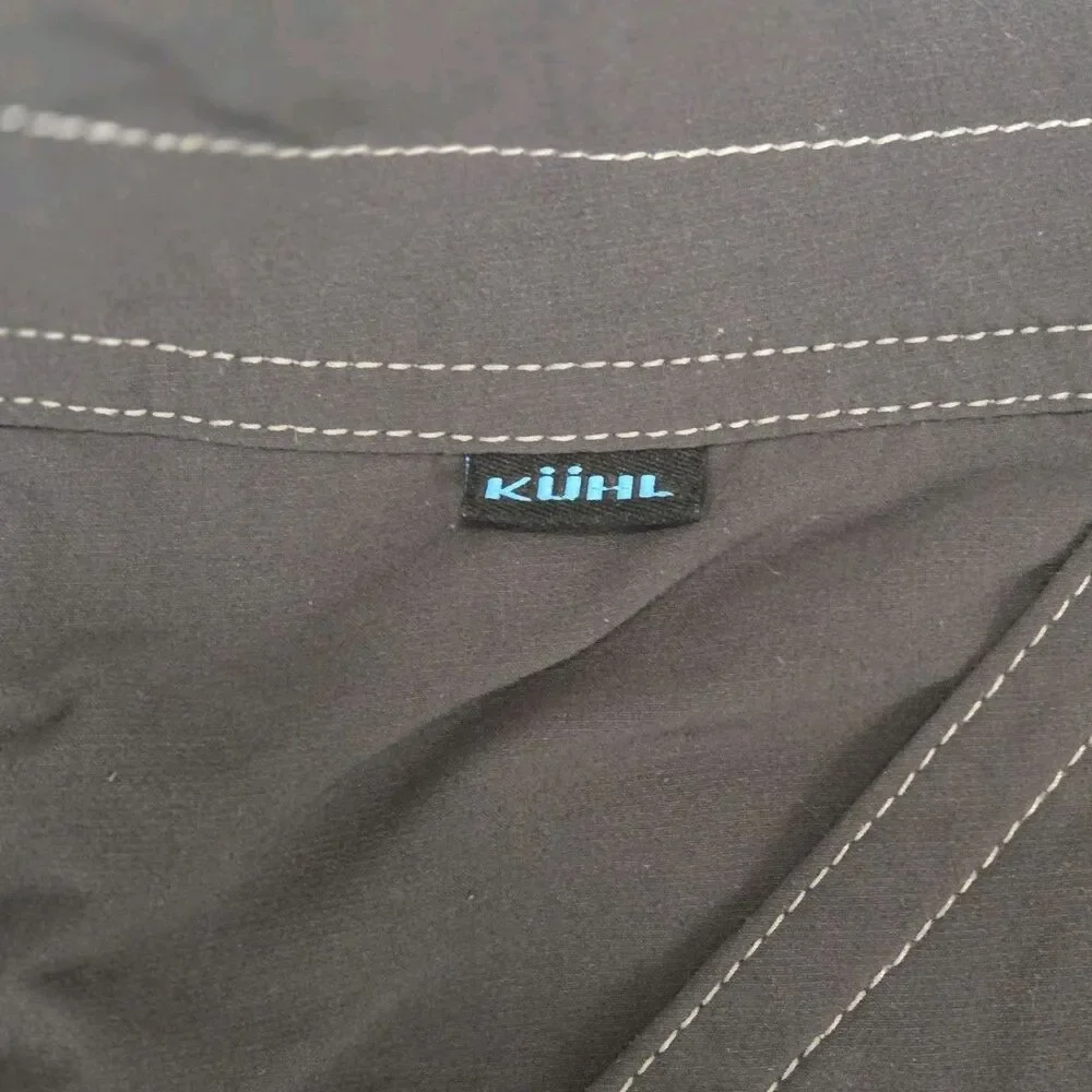 Kuhl Mens Hiking Shorts Sz 36 Gray Lightweight Quick Dry Stretch Pockets